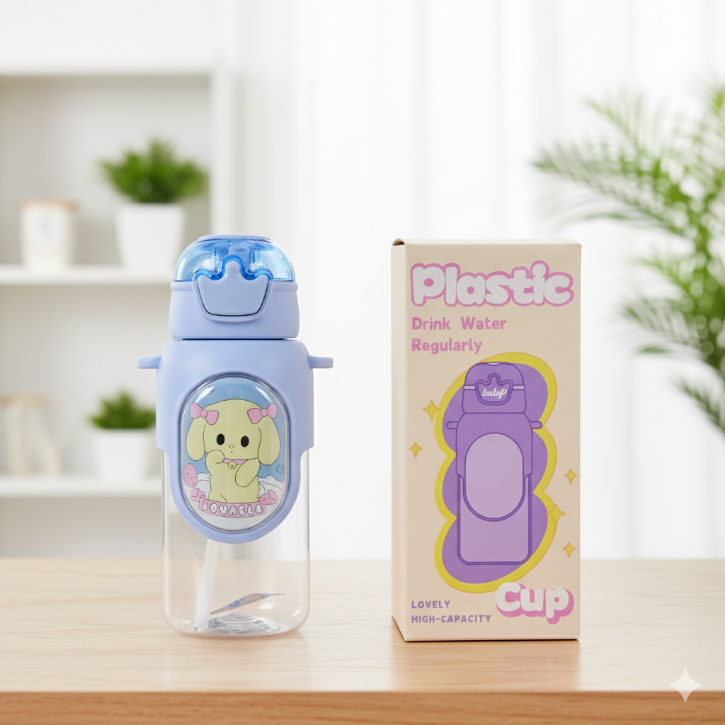 Puppy Kids Water Bottle- 450 ml (Blue)