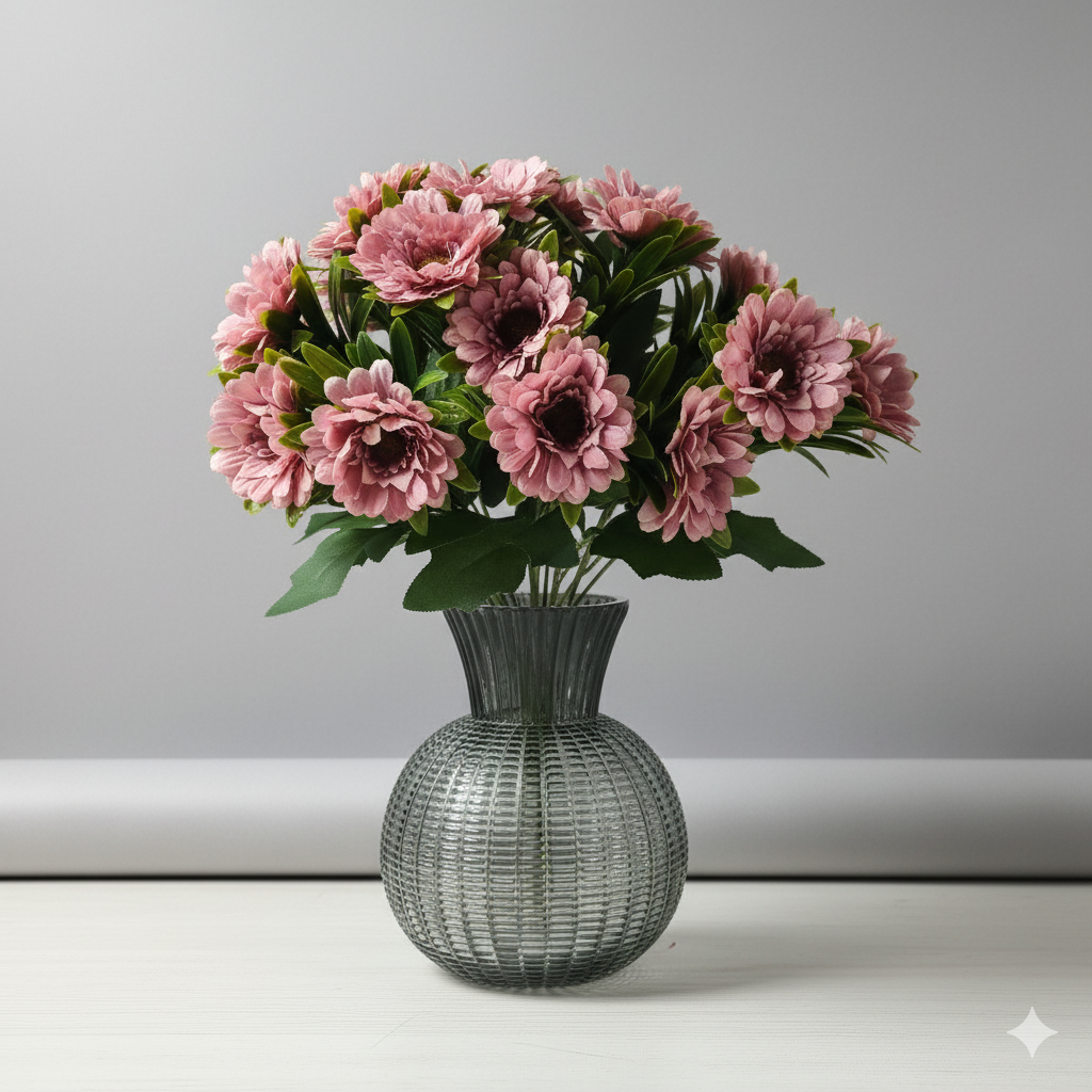 Artificial Pink Gerbera Daisy Flower Bunch