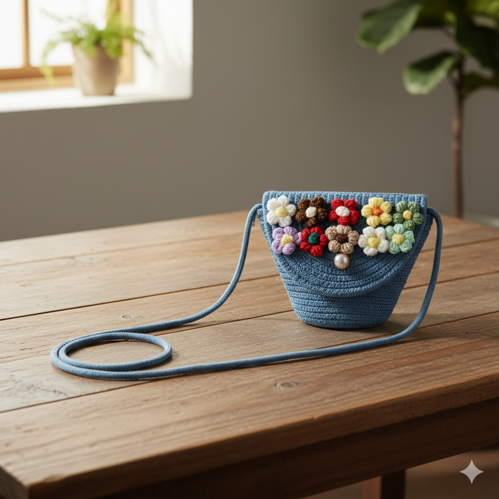 Mini Tote Bag (Blue)