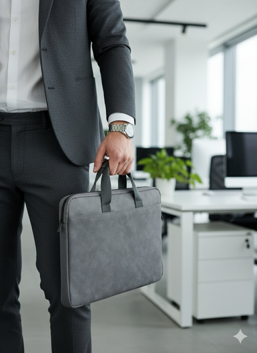 Classic Laptop Bag – Smoke Dark Grey