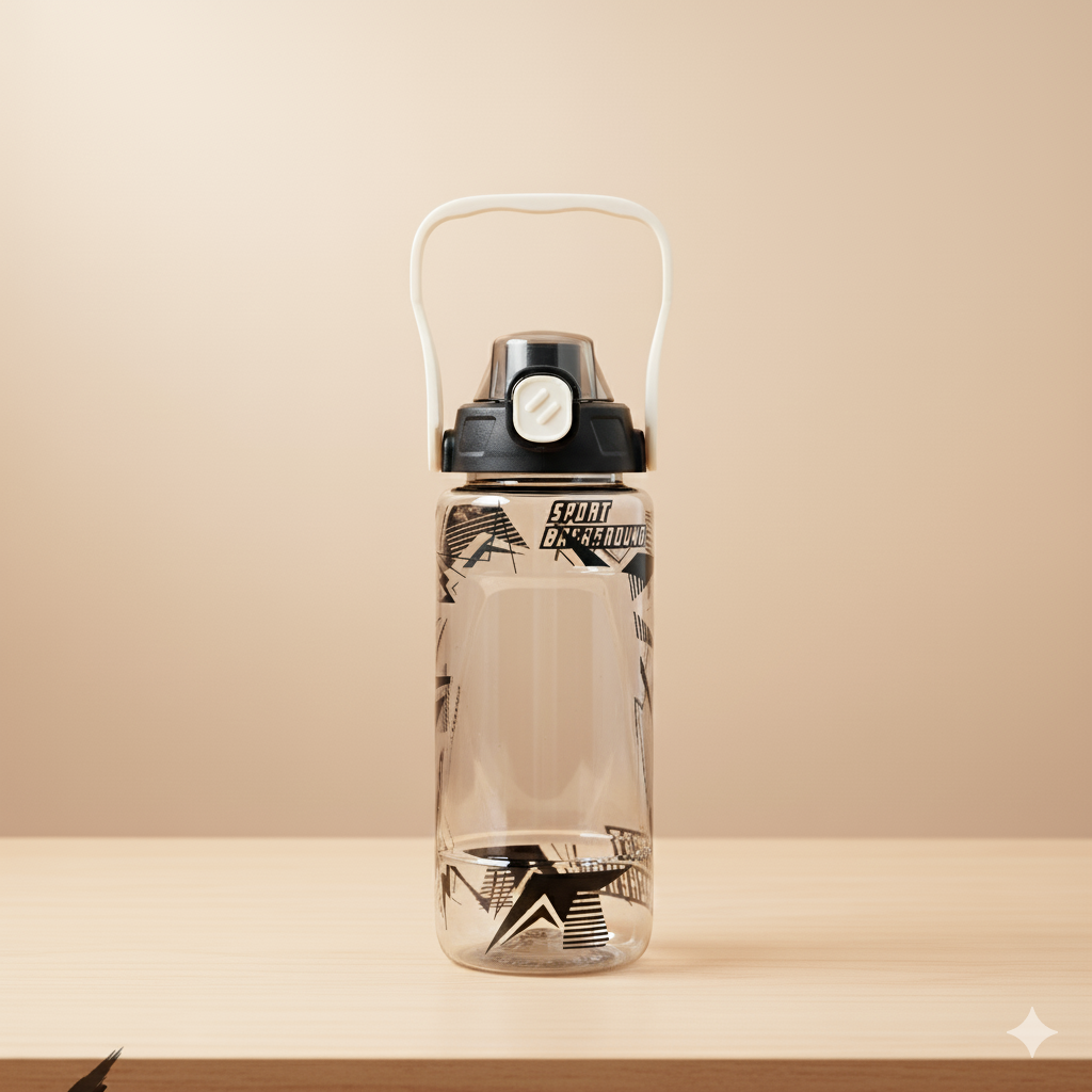 BPA Free plastic bottle- 600ml (Black)