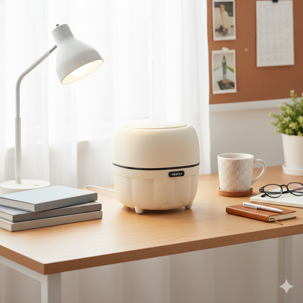 Premium Multi-Purpose Storage Box with Lid (Cream White with Black Accents)