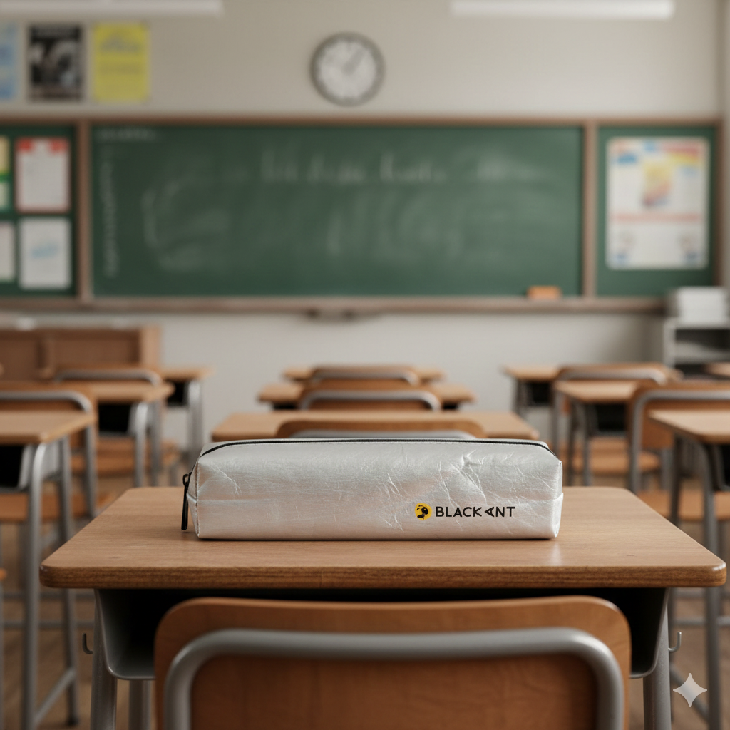 Crushed Paper look Pen/Pencil Pouch- Basic and Classy Grey