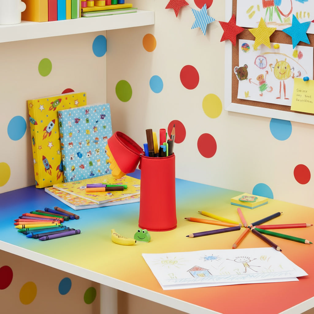 Playful Trendy Fries Vacuum Sucktion pen/pencil pouch (OG Red)